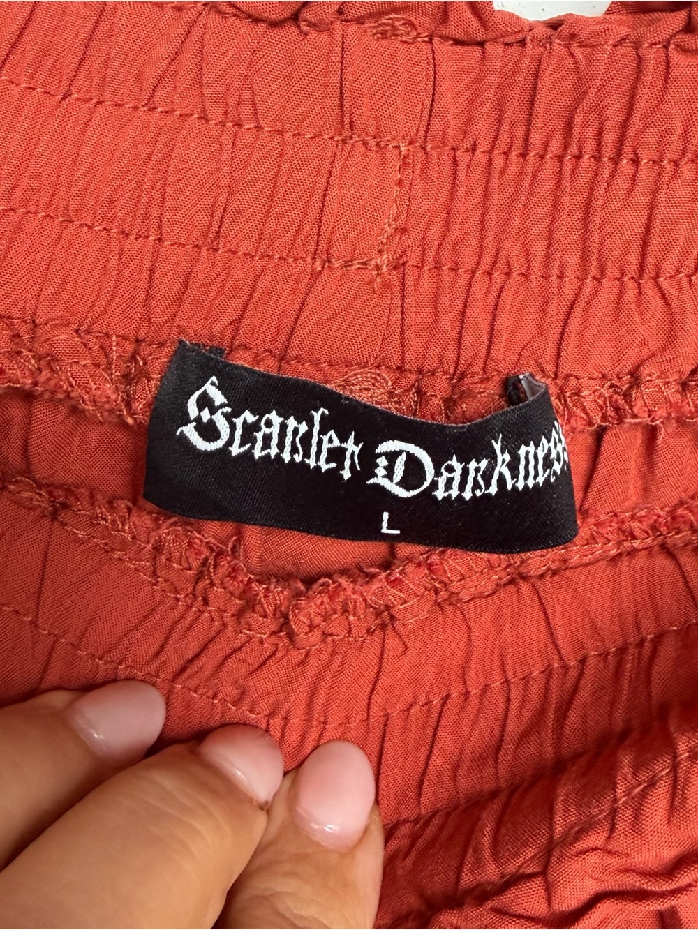Scarlet Darkness High Waist Tiered Renaissance Maxi Skirt Gothic Orange Large - Picture 7 of 10